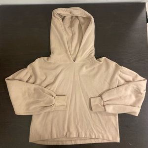 Womens Abercrombie & Fitch beige long sleeve Hoodie, size medium